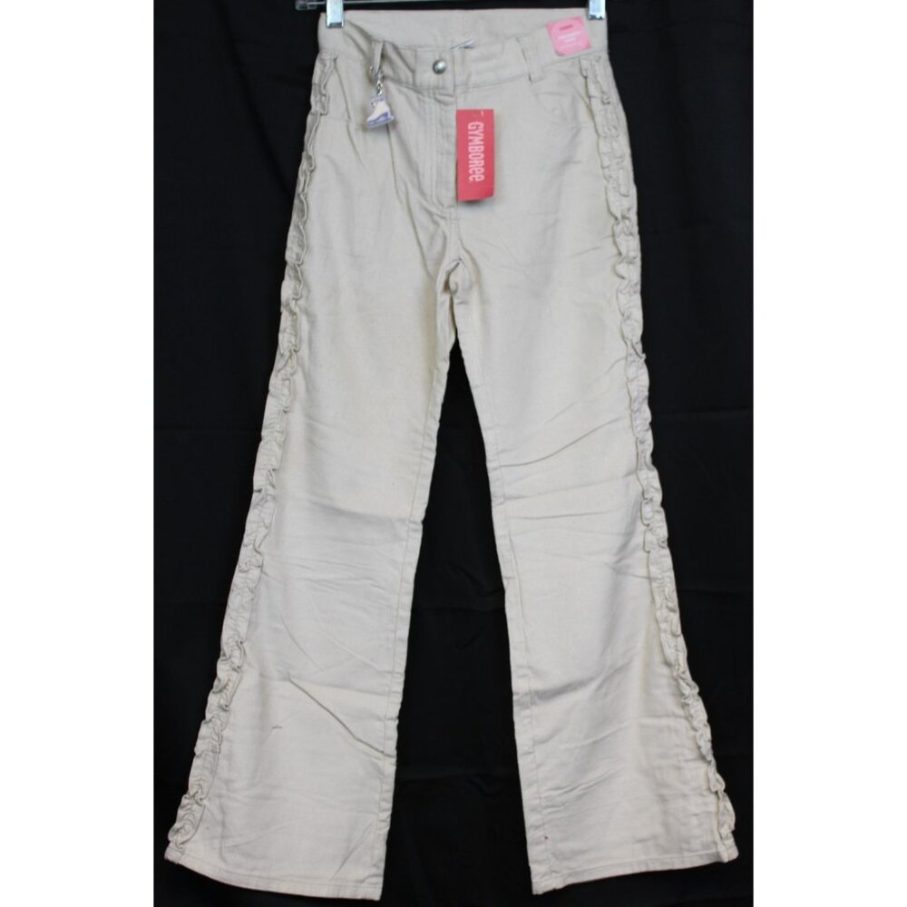 NWT 2005 Gymboree Winter Princess Tan Corduroy Sparkle Jeans Pants Ruffle Flare